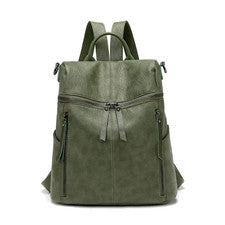Mochila de cuero genuino de alta gama para mujer - cuero de vaca, moda, bolso de hombro grande