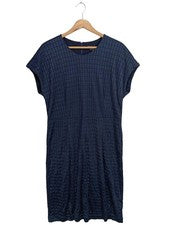Vestido de verano mujer COS manga corta estampado acolchado azul talla 40