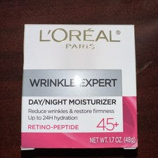 Crema hidratante facial con péptido de retino L'OREAL 45+día/noche Wrinkle Expert