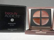 LABIOS CUÁDRUPLE RELACIÓN ADICTOS A LA BELLEZA - BRILLO DE LABIOS - BRILLO - TAMAÑO COMPLETO - NUEVO EN CAJA