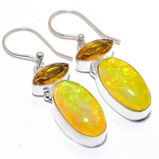 Pendiente de joyería de plata esterlina 925 con piedras preciosas de...