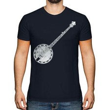 CAMISETA BANJO ESTAMPADO DESGASTADO PARA HOMBRE ESTILO VINTAGE TOP JUGADOR MÚSICO REGALO