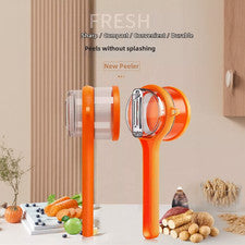 Pelador de cocina naranja 20*7cm con doble filo y recipiente