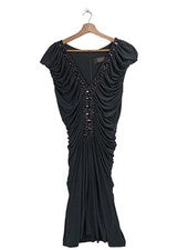 Vestido de noche ALFABETA línea A lentejuelas negro talla 36