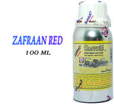 Aceite de perfume concentrado rojo Surrati Zafraan, envasado de 100 ml, aceite Attar.