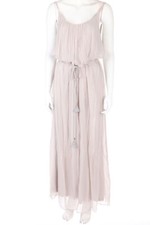 IRIS & INK Gown Formal Evening Viscose with Belt 14 = D 40 light grey NEW
