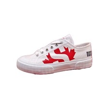 Zapatillas DSQUARED2 SUPERGA Unisex Low Top Blanco Rojo Lona Hombre Mujer Zapatos 41