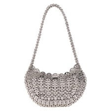 Bolso luna Paco Rabanne Iconic 1969 plateado 23PSS0337MET001-PLATEADO
