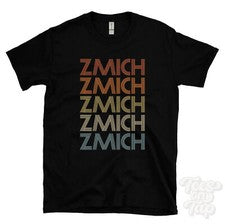 CAMISETA ZMICH ESTILO RETRO REPETIDO Hombre y Mujer Novedad Genial Nombre Regalo
