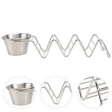 Soporte para utensilios de cocina para encimera ahuecado de acero inoxidable tortilla