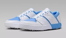(CON CAJA) Zapatos de Golf Jordan NU Retro 1 Para Hombre Talla 11.5 Blanco UNC Azul FZ4153-101