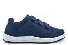 Zapatos de salón Dek para hombre con cierre táctil de lona tallas 6-12 azul marino