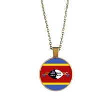 Collar Bandera Eswatini • Joyería Colgante Suazi • Regalo para Mujer Suazi