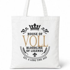 Bolso de Mano de Algodón Casa de Apellido COMPLETO Idea de Regalo