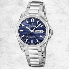 Reloj De Hombre Festina Swiss Made De Acero Inoxidable Plata UF20073/2