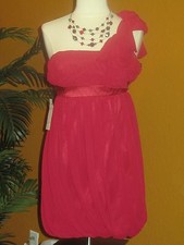 LAUNDRY BY DESIGN NUEVO CON ETIQUETAS $178 Rojo Cóctel Fiesta Mujer Vestido Un Hombro