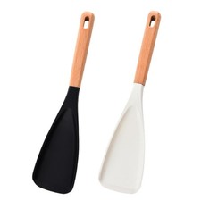 Icefavor Cuchara de Silicona Apta para Lavavajillas Espátula para Sartenes Antiadherentes 31 cm