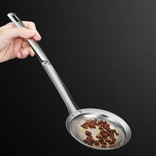304 SS Cuchara de filtro de malla fina con mango cómodo para la cocina diaria