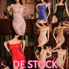 DE Sexy Mujer Ropa de Noche Transparente Ligera Clubwear Seductor Mini Vestido