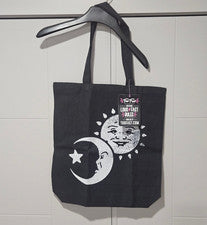 Bolso de Mano Too Fast Sun Moon - Negro Estampado Envejecido Gótico Oculto Pagano Indie Bruja