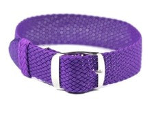 CORREA DE RELOJ PERLON VIOLETA FÁCIL AJUSTE TEJIDO NYLON VEGANO ANTIALÉRGICO LAVABLE
