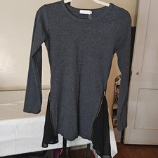 Vestido Qinggingxyin Clásico Moda Para Mujer Manga Larga Talla S Color Negro Nuevo con Etiquetas