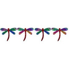 4 piezas Creativo Libélula Colgante Colgante Arte de Pared Decoración Hogar Adorno