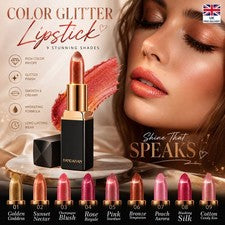 Lápiz labial brillo de larga duración HANDAIYAN color de labios metálico dorado brillo maquillaje