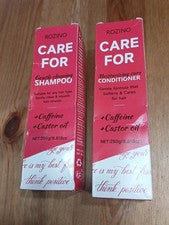 Par de champú y acondicionador ROZINO Care For - cafeína, aceite de ricino 8,8 oz