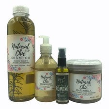 NATURAL CHIC - KIT DE CRECIMIENTO DEL CABELLO CHAMPÚ ANTI CAÍDA DEL CABELLO MASCARILLA SÉRUM SET 5 PIEZAS