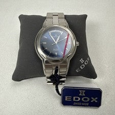 Edox Les Pres 83001-3-BUIN2 Suizo Automático Día Fecha Reloj Hombre Etiqueta Almohada LEER