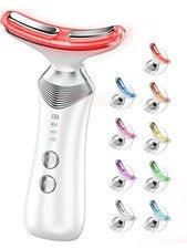 Masajeador facial LED 9 en 1 varita de terapia de luz portátil para el cuidado de la piel herramienta de belleza