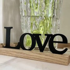 Palabra de madera de amor decoración del hogar letras independientes signo adorno estante decoración