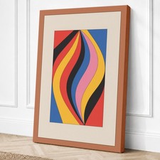 Cinta en movimiento impresión geométrica en lienzo arte de pared decoración del hogar listo para colgar