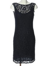 Vestido de encaje de dibujos animados para mujer elegante negro talla 36 nuevo con etiqueta