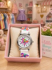 Reloj de pulsera de cuarzo con patrón de dibujos animados para niños colorido...