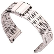 Reloj Casio 22MM Plateado Acero Inoxidable Correa Metal Pulsera Reloj Pulsera Correa NUEVO