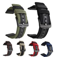 Correa de reloj de lona de nailon resistente premium militar para hombre 20/22 mm liberación rápida