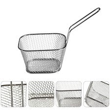 2 piezas Cestas de servir para patatas fritas Cestas de freír eficientes Utensilios de cocina