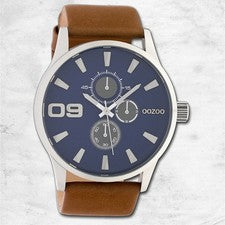Oozoo Reloj De Pulsera Unisex Timepieces Analógico De Cuero Marrón UOC10346
