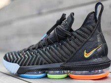 Nike LeBron 16 XVI I Promise Talla 16. AO2588-004. Negro multicolor