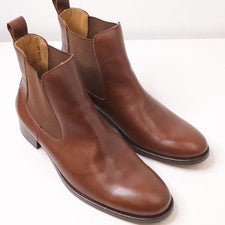Botas Chelsea de cuero marrón Amberone para hombre EU 40.5 UK 7 zapatos sin cordones al tobillo