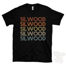 CAMISETA SILWOOD ESTILO RETRO REPETIDO para hombre y mujer novedad genial nombre regalo