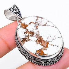 Colgante de joyería de plata esterlina 925 hecho a mano con piedras...