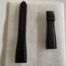 Nuevo Auténtico Roger Dubuis 19-14mm Talla M Cuero Negro Correa