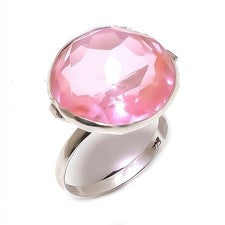 Anillo de joyería de plata de ley 925 hecho a mano con piedras preciosas de kuncita rosa tamaño 8,5 p122