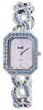 Reloj de pulsera para mujer Reloj para mujer Girl Reloj analógico Color plateado Pedrería Fame