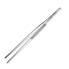 Alicates para barbacoa 35,5 x 1,2 cm plata para cocinar a la parrilla
