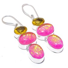 Pendiente de joyería de plata esterlina 925 con piedras preciosas de...