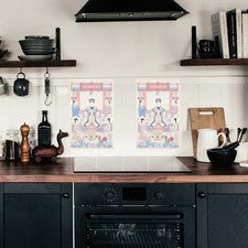 4 Piezas Pegatinas Decoración Hogar Cocina Pared Decoraciones Adornos para Estante